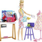 Barbie Fashion Designer Doll & 25+ Accessories, Studio Playset Includes Toy Furniture, Sewing Machine & Mannequin, Blonde Doll