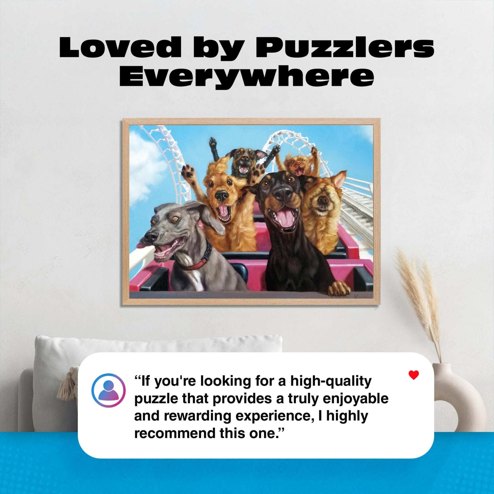 Buffalo Games - Fun at the Amusement Bark - Lucia Heffernan - 750 Piece Jigsaw Puzzle for Adults - Challenging Dog Puzzle - Perfect for Game Nights