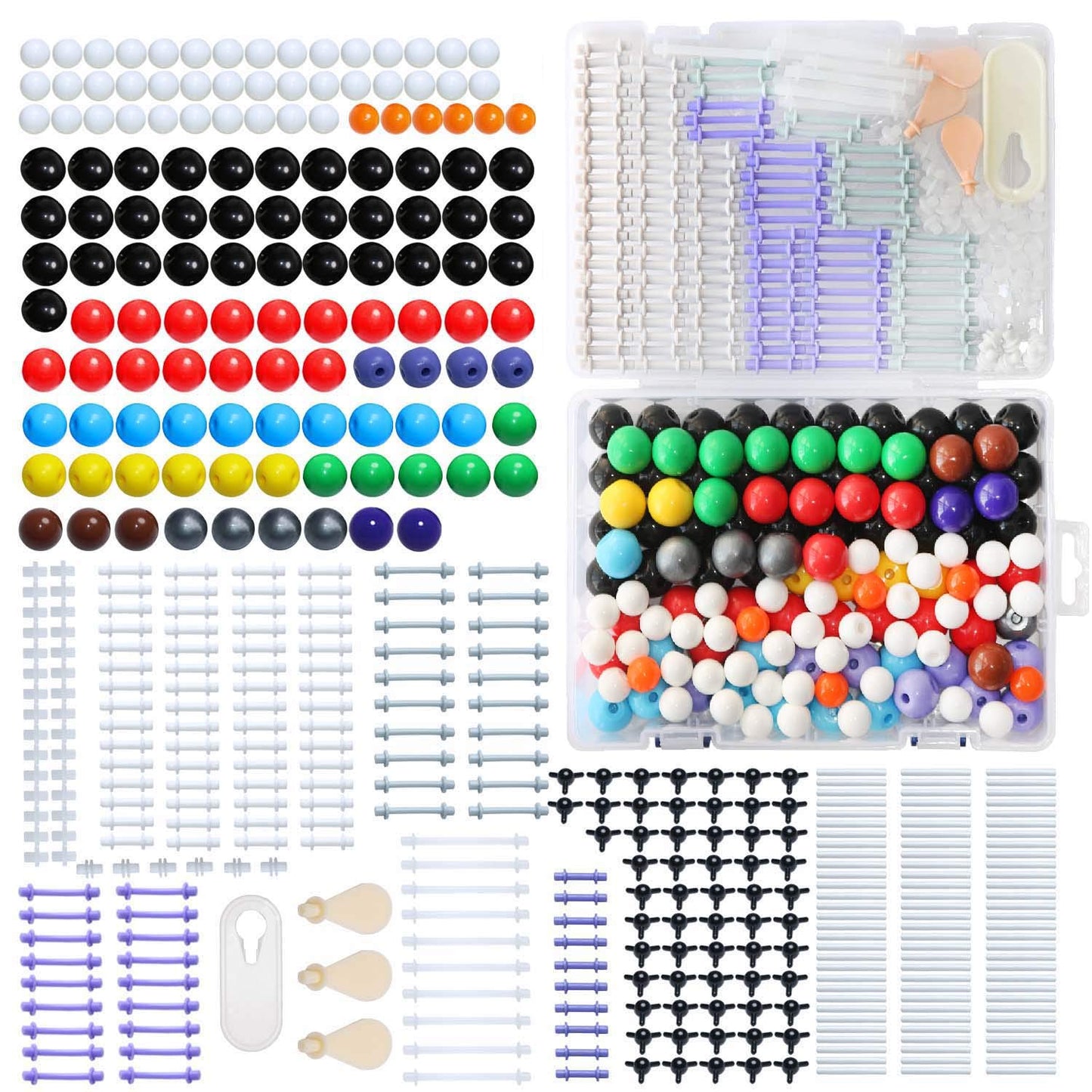 LINKTOR Chemistry Molecular Model Kit (444 Pieces), Student or Teacher Set for Organic and Inorganic Chemistry Learning, Motivate Enthusiasm