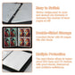 TanoShiimii Trading Card Binder, 400 Pocket Card Album, 3-Ring Refillable Binder with Zipper, Water-Resistant PU Leather for TCG Collectors, Kids and