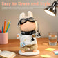 Satakara Doll Clothes Set for 17cm (6.7Inch) Dolls - 4-Piece White Outfit with Guitar, Glasses & Necklace, Stylish Clothes for Display
