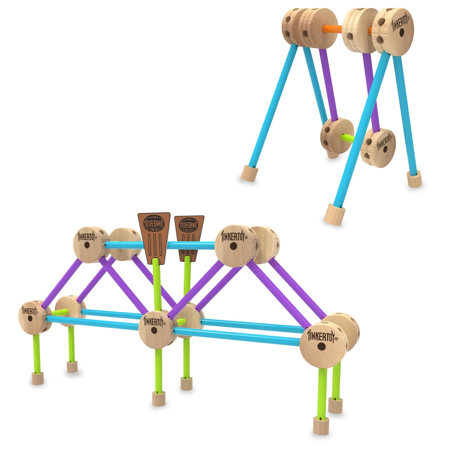 Tinkertoy - Retro Building Set Tin - 50 Pieces