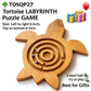 TOSQP27 Gift Tortoise Labyrinth Maze Puzzle Brainteaser Game for Adults, Turtle Toy Wooden Handmade, Hand Eye Coordination Brain Teaser - Stress