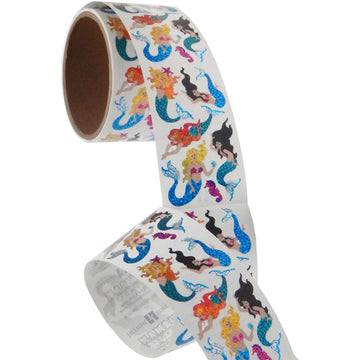 Jillson Roberts Prismatic Stickers, Mermaids, Bulk Continuous Roll (BS7316)