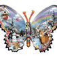 SUNSOUT INC - Winter Butterfly - 1000 pc Shaped Jigsaw Puzzle by Artist: Lori Schory - MPN# 97005