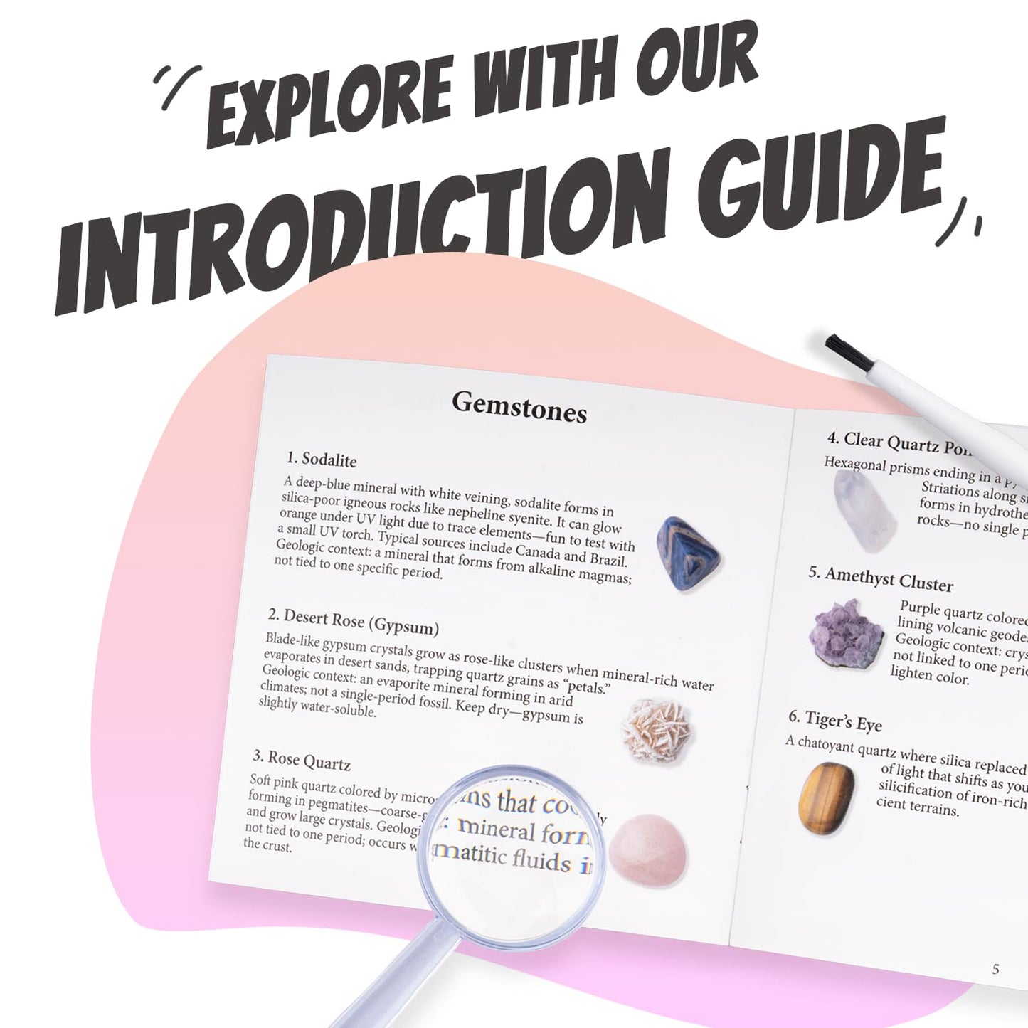 Xenvera Gemstone and Fossil Dig Kit - Excavate 10 Gems and 10 Fossils, STEM Geology Set, Educational Toy, Science Kit for Kids Ages 8+