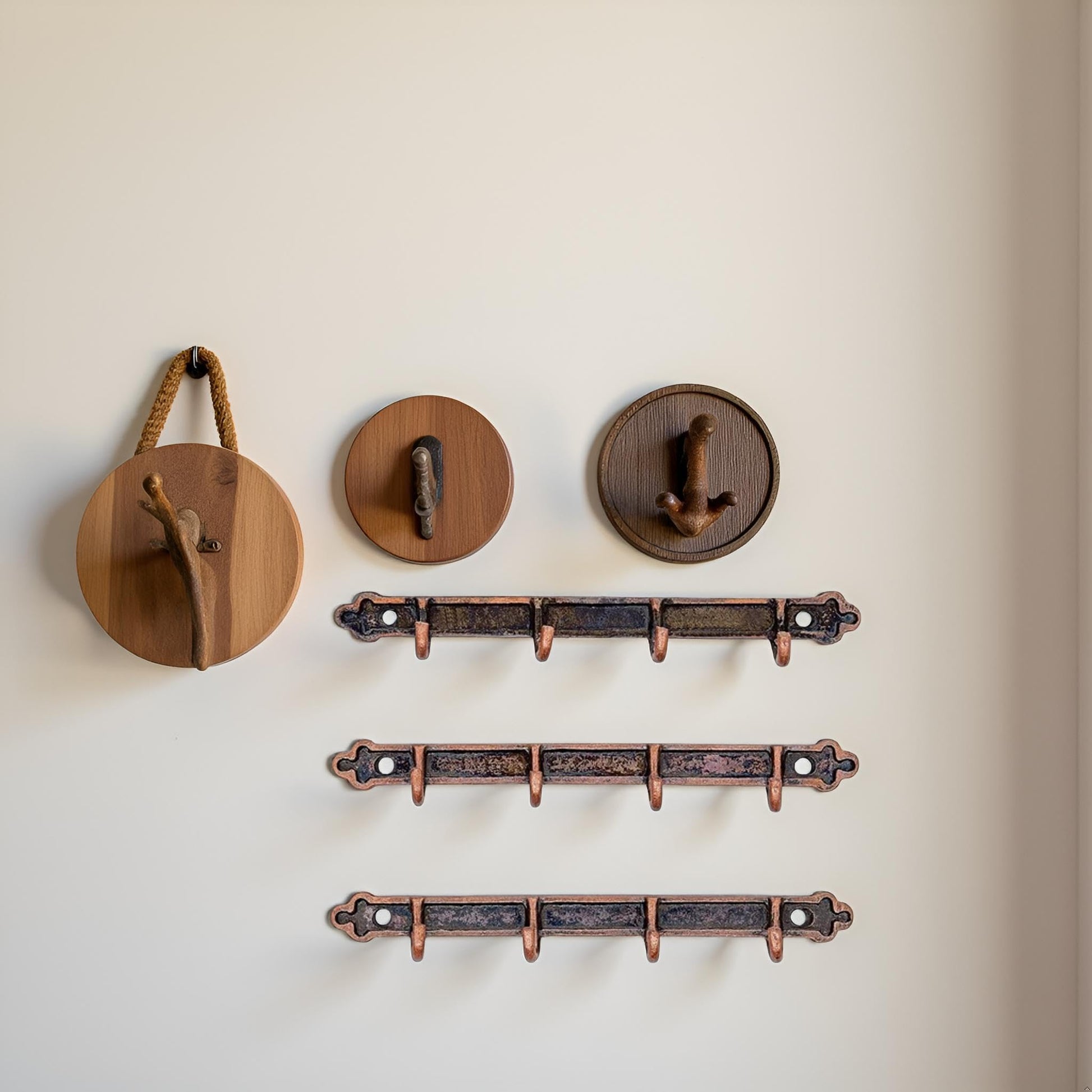 3Pcs Brown 1/12 Miniature Coat Rack Dollhouse Decoration Accessories