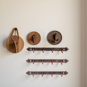 3Pcs Brown 1/12 Miniature Coat Rack Dollhouse Decoration Accessories