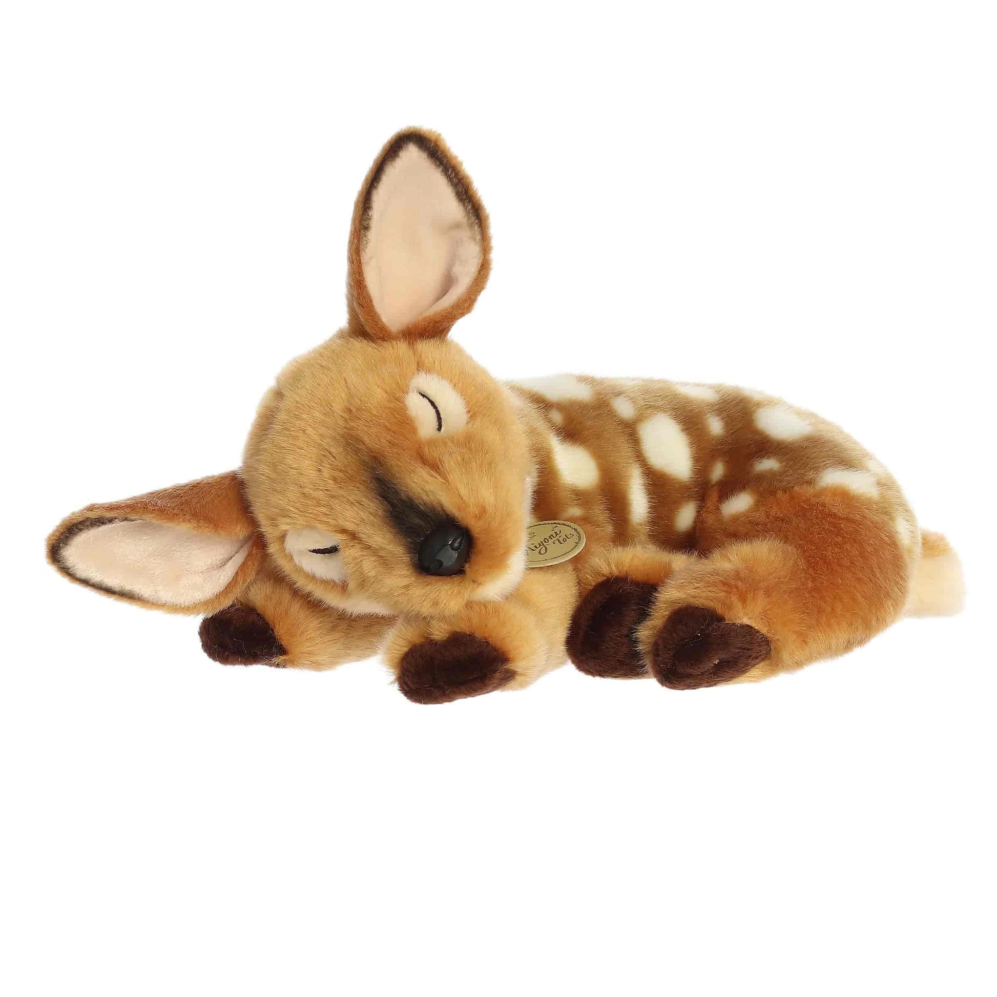 Aurora® Adorable Miyoni® Tots Sleepy Fawn Stuffed Animal - Lifelike Details Make a Cherished Companion - Perfect for Decorating Bedrooms or Classrooms
