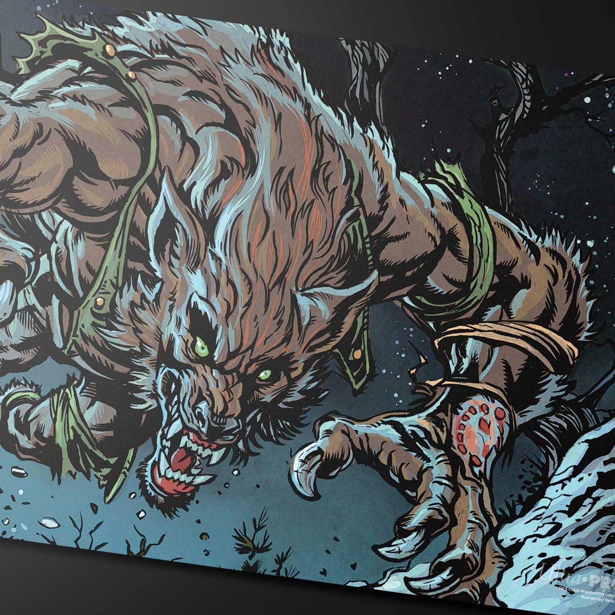 Ultra PRO - Innistrad Remastered Huntmaster of the Fells/Ravager of the Fells Double-Sided Playmat for Magic: The Gathering, Gaming Accessories, MTG