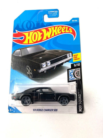 Hot Wheels '69 Dodge Charger 500, Rod Squad 9/10 (Glossy Black)