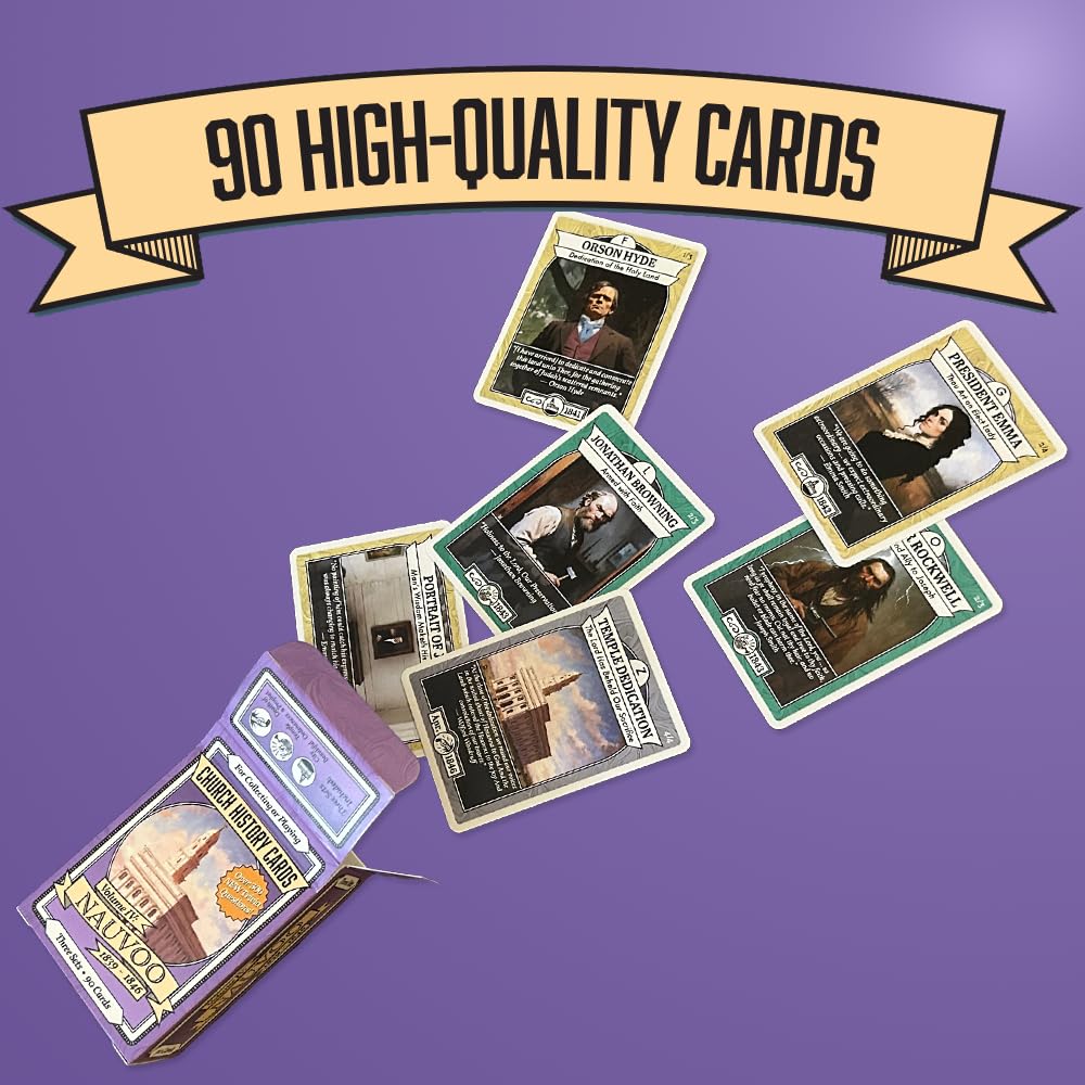 Church History Cards Latter-Day Saints Volume IV: Nauvoo | Standalone Game | 90 Cards | Over 300 New Trivia Questions | Cards for Collecting