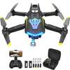 Flymevac Drone with Camera, Dual 720HD, Drone for Kids with Cool Lights, Gestures Control, Vertical Shooting, Waypoint Flight, Gravity Control, 3D