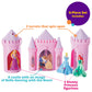 DecoSet® Disney Princess Happily Ever After Birthday Cake Topper, 6-Piece Cake Decorations, Includes Castle with Moveable Turrets, Cinderella, Ariel