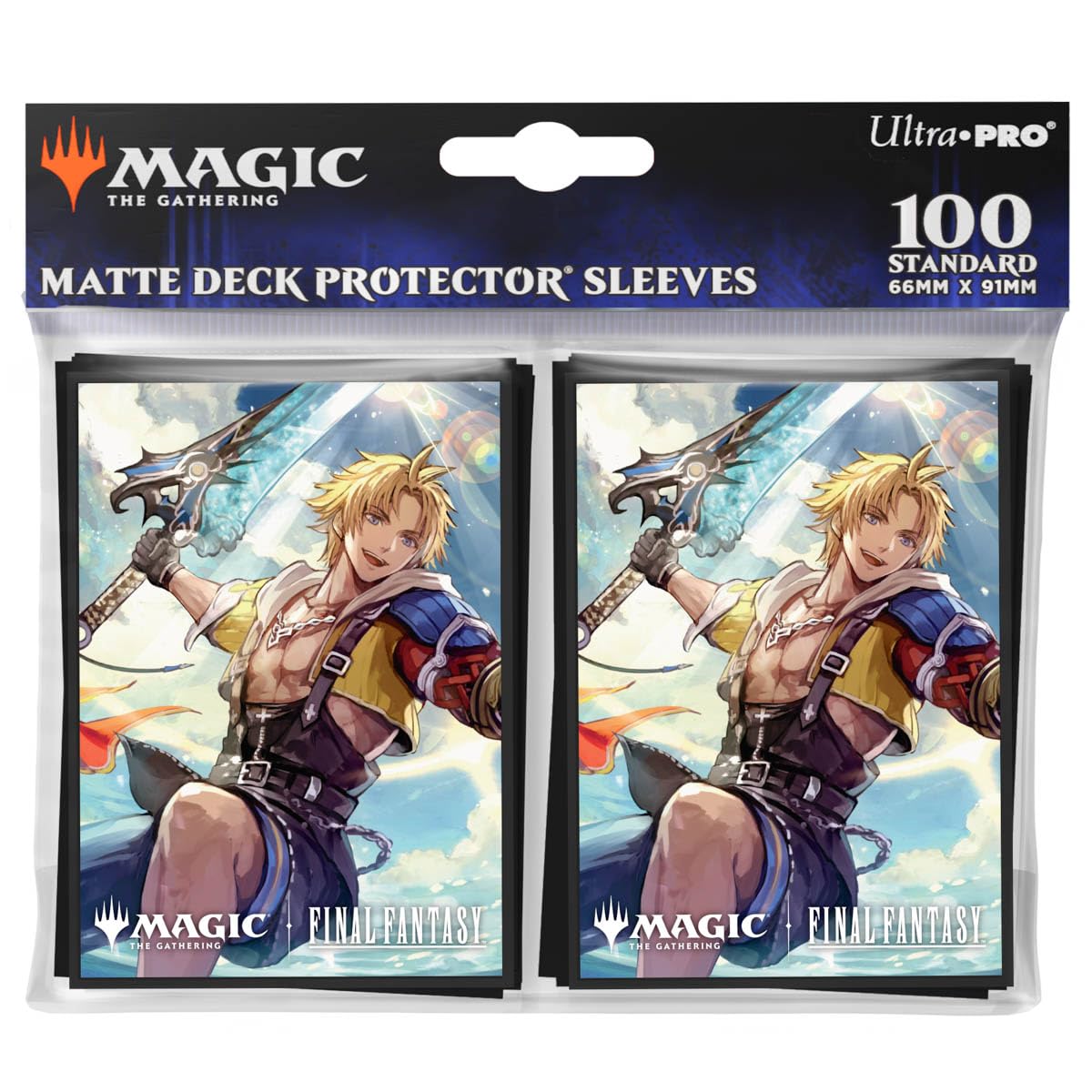 Ultra PRO - Final Fantasy x Universes Beyond Tidus (Commander) 100ct Deck Protector Sleeves for Magic: The Gathering | Trading Card Accessories