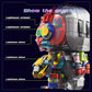 Mechanical Rabbit Building Set - Punk Style Animal Collection Toy Robot Bunny Sets with LED Light Neon Style Collectible Building Toy Ideal Birthsay