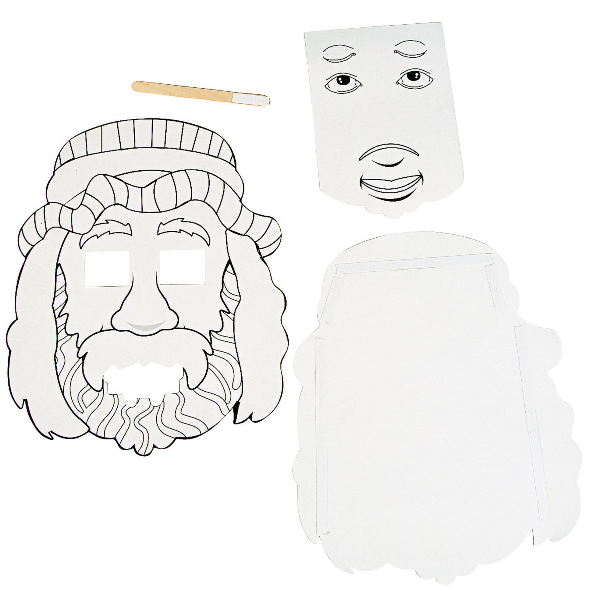 Color Your Own Jesus Heals the Blind Man Activities -12 Pieces - Crafts for Kids and Fun Home Activities