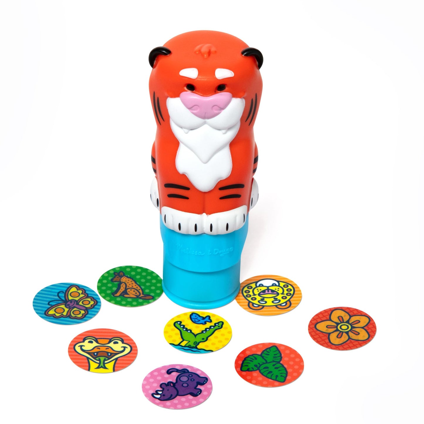 Melissa & Doug Sticker Wow!™ Tiger Bundle: 24-Page Activity Book, Refillable Sticker Stamper, Mini Pad, 500 Stickers, Arts and Crafts for Kids Ages 3+
