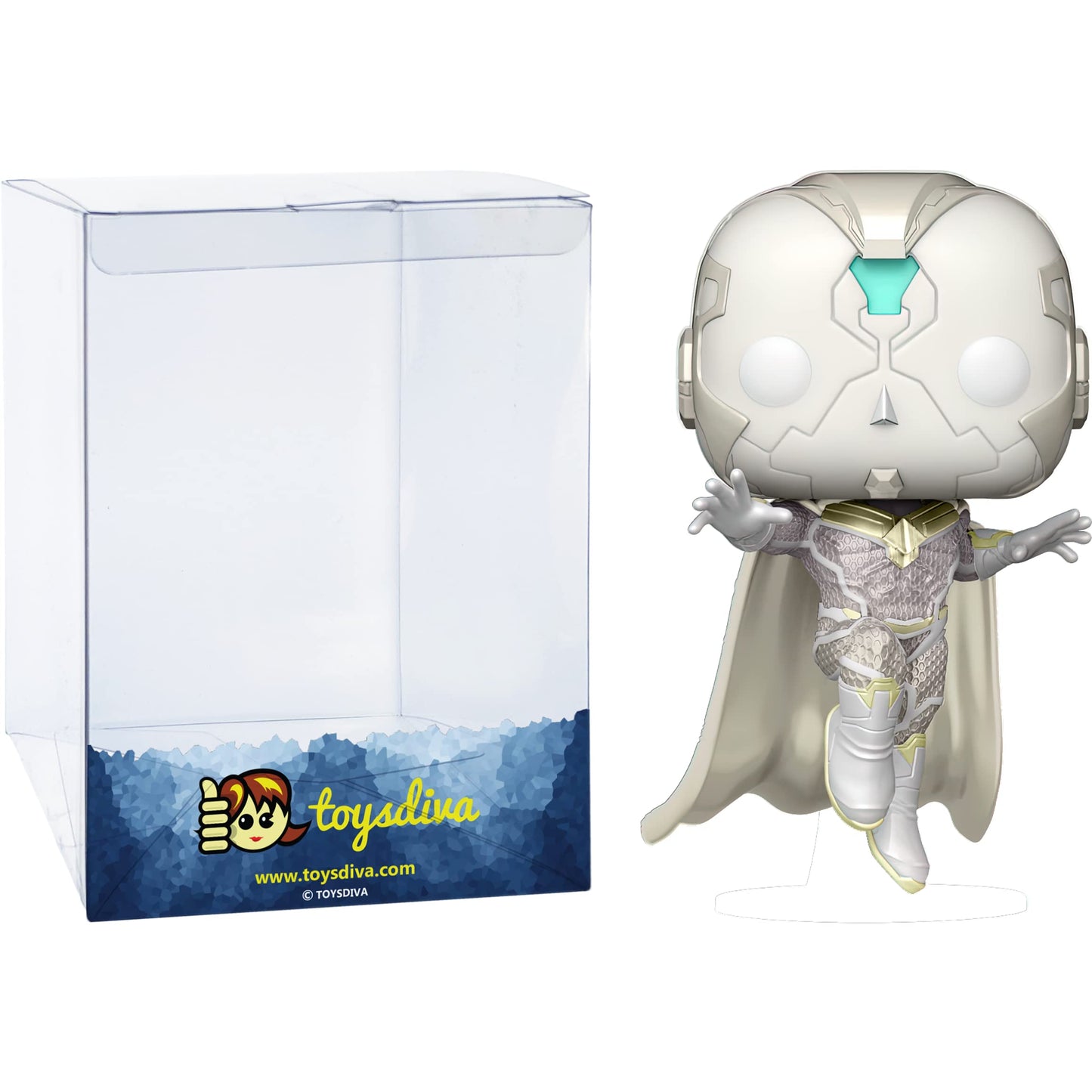 The Vision: P?o?p?! Vinyl Figurine Bundle with 1 Compatible 'ToysDiva' Graphic Protector (824-54324 - B)