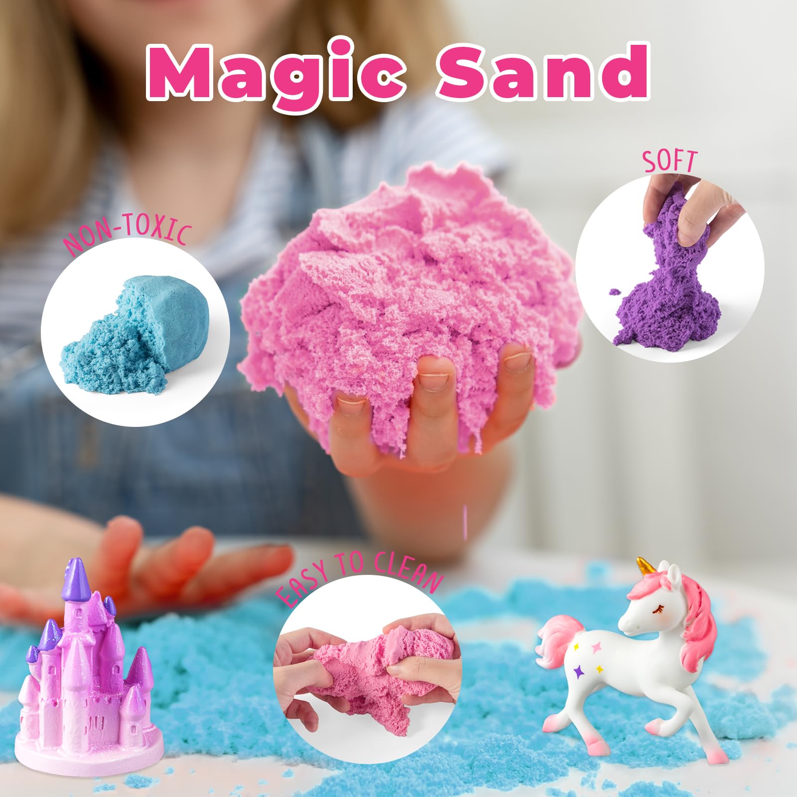 JOYEEMAX Unicorn Light-Up Terrarium Kit for Kids - LED Night Light Birthday Gift for Girls Ages 4 5 6 7 8-12 Year Old - Unicorn Toys for Girls - DIY