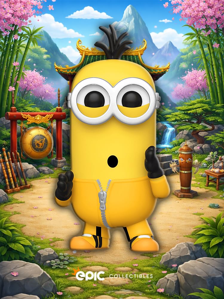 Epic Collectibles Pop Minions: The Rise of Gru - Kung Fu Kevin Vinyl Figure Bundled with Box Protector Compatible for Funko