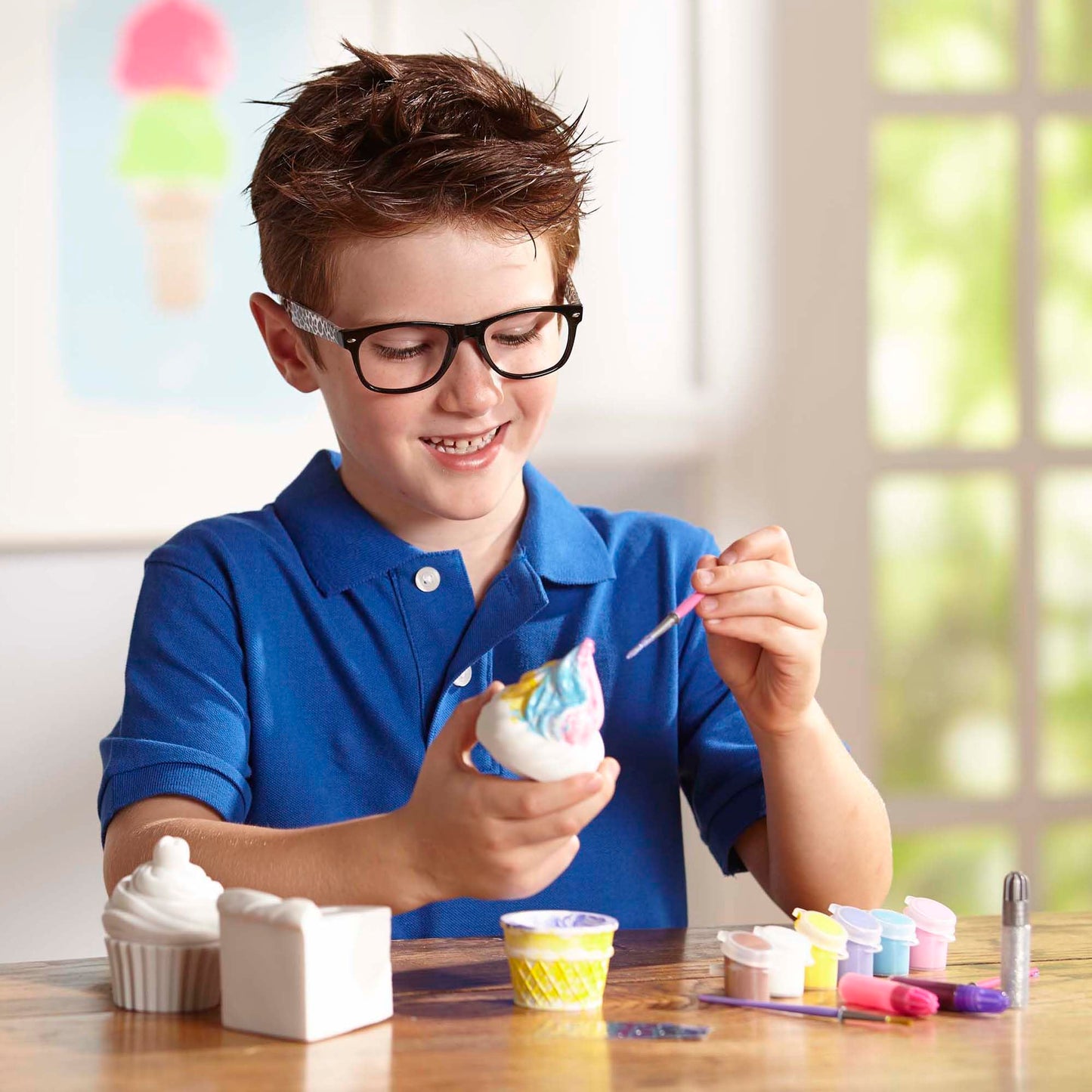 Melissa & Doug Sweet Keepsakes Craft Kit: 2 Decorate-Your-Own Treasure Boxes and a Cake Bank