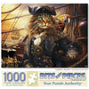 Bits and Pieces 1000 Piece Puzzles for Adults - Large 20" x 27" Jigsaw Puzzles 1000 Pieces Pirate Cat, Random Die Cut, No 2 Pieces Alike, Captian