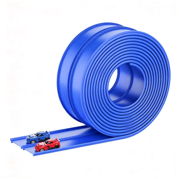 16.5 Ft Flexible Race Track for Kids, Race Car Ramp Track with Suction Cups