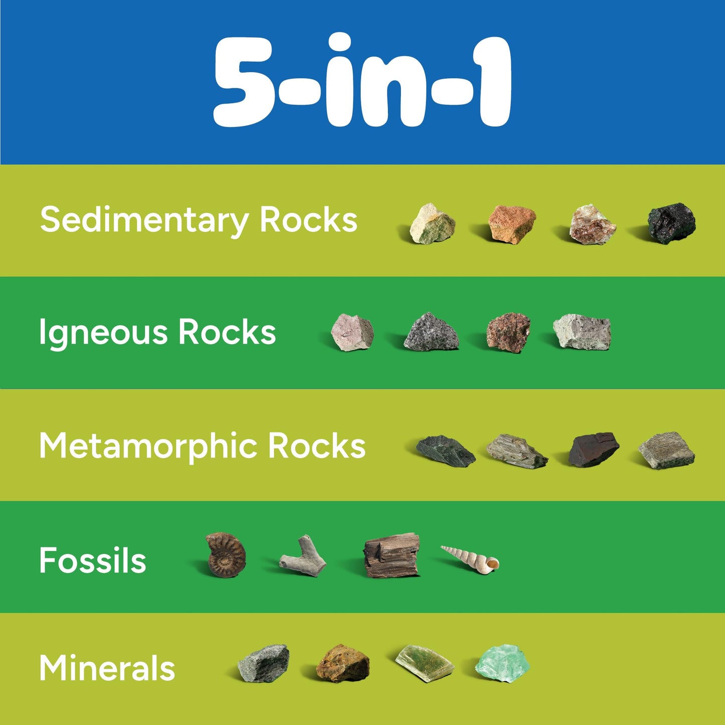 Educational Insights Complete Rock, Mineral, & Fossil Collection