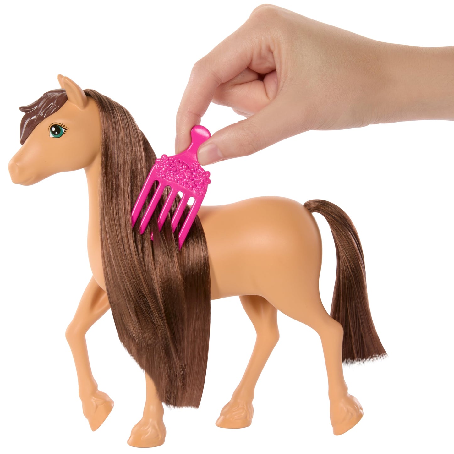 Barbie Mysteries: in Search of The Lost Mare Horse Hairstyles, Doll Toy Horse with Extra Long Mane, Comb and Hair Accessories, Inspired by The Series