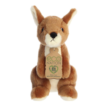 Aurora® Responsibly Made Eco Nation™ Eco Softies™ Kangaroo Stuffed Animal - Ideal for Playtime Adventures - Perfect for Birthdays or Just Because