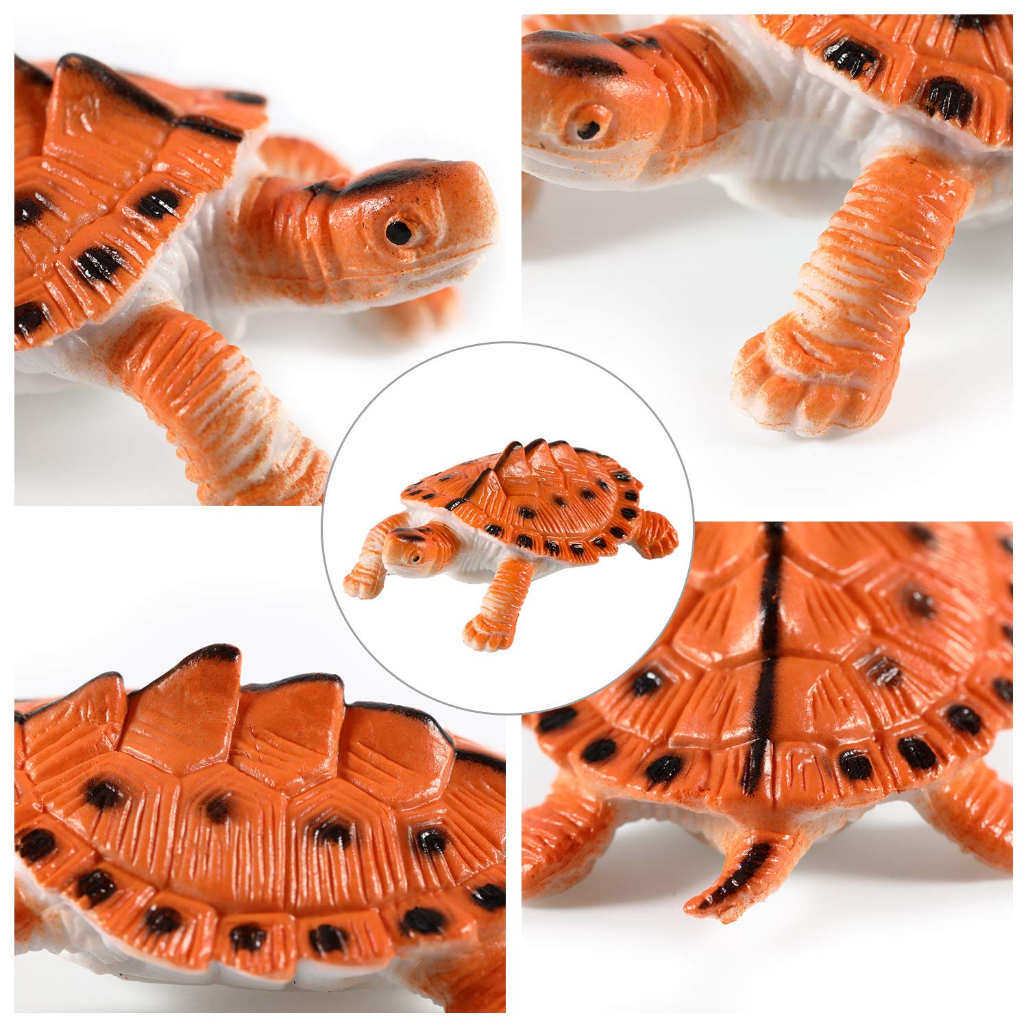 Bememo 16 Pcs Turtle Toys Mini Plastic Turtles Figurines for Kids