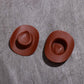 10 Pieces Plastic Mini Western Cowboy Cowgirl Hat Miniature Cute Doll Hat Party Dress Hat for Dollhouse Decoration Creative Gifts, 2.16 x 1.81 inch