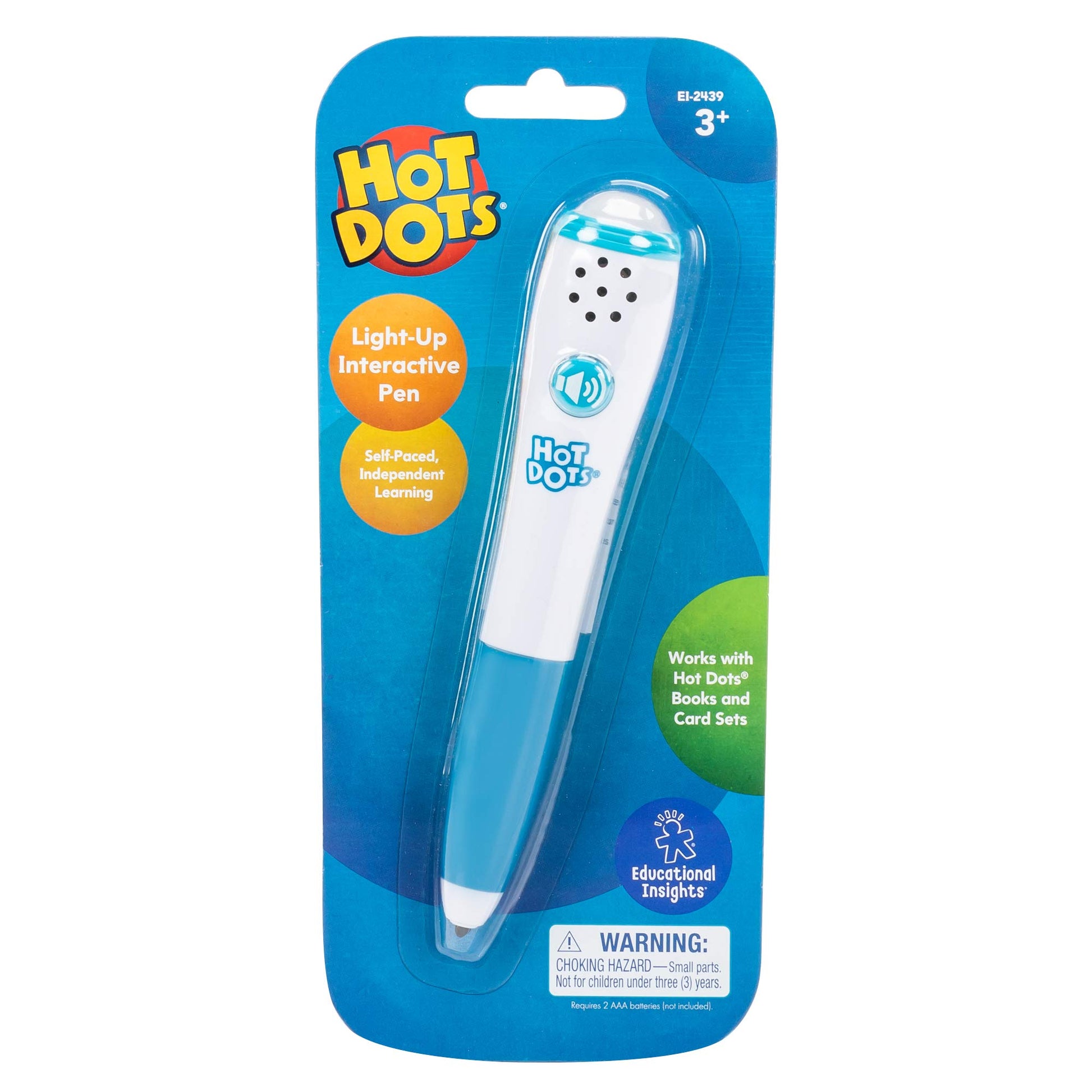 Educational Insights Hot Dots Light-Up Interactive Pen, Single Pen, Interactive Learning, Compatible With Any Hot Dots Set (Workbooks Not Included)