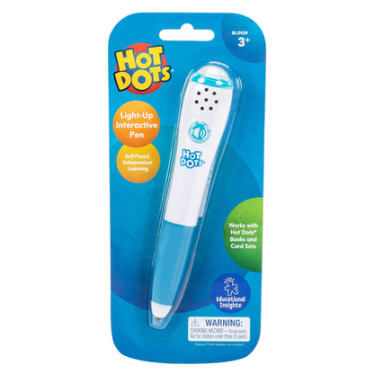 Educational Insights Hot Dots Light-Up Interactive Pen, Single Pen, Interactive Learning, Compatible With Any Hot Dots Set (Workbooks Not Included)