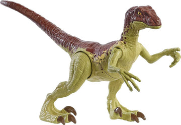 Jurassic World Toys Fierce Force Velociraptor Camp Cretaceous Dinosaur Action Figure Movable Joints, Realistic Sculpting & Single Strike Feature, Kids