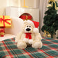 Plushland Adorable Soft Sophie Teddy Bear, Stuffed Animal Holiday Toys with Hat and Scarf Christmas Accessories - A Perfect Toy Gift for Kids 12