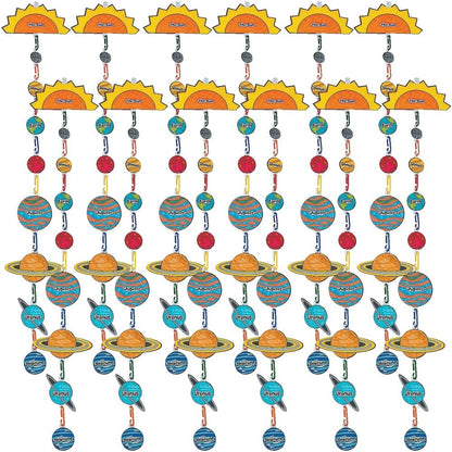 Fun Express Solar System Craft Kit - VBS 2026 Vacation Bible School Supplies/Decor- Educational and Learning Activities for Kids - 12 Pieces