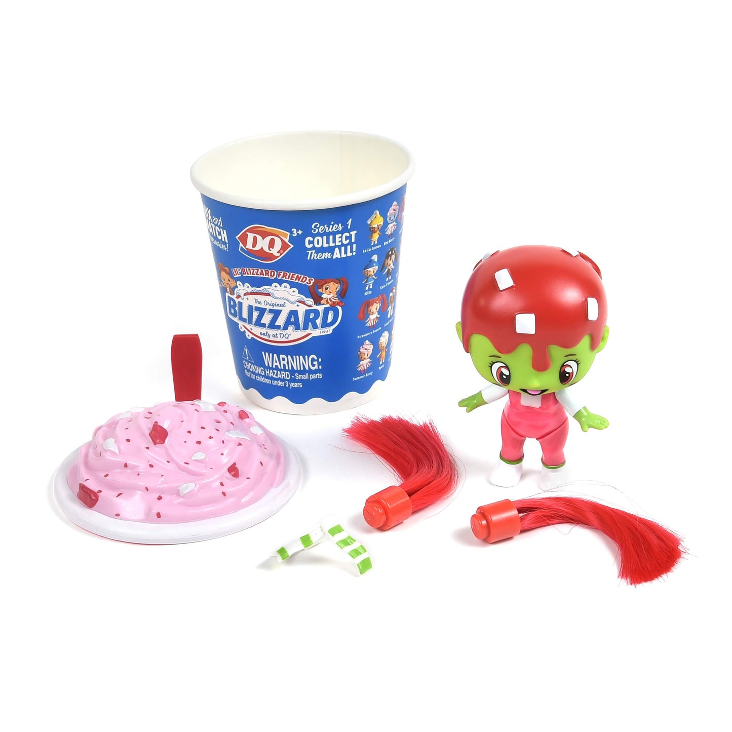 Dairy Queen Lil’ Blizzard Friends - Surprise Doll Inside DQ Blizzard for Girls | Kids Collectible Ice Cream Toy with Accessories | Style May Vary