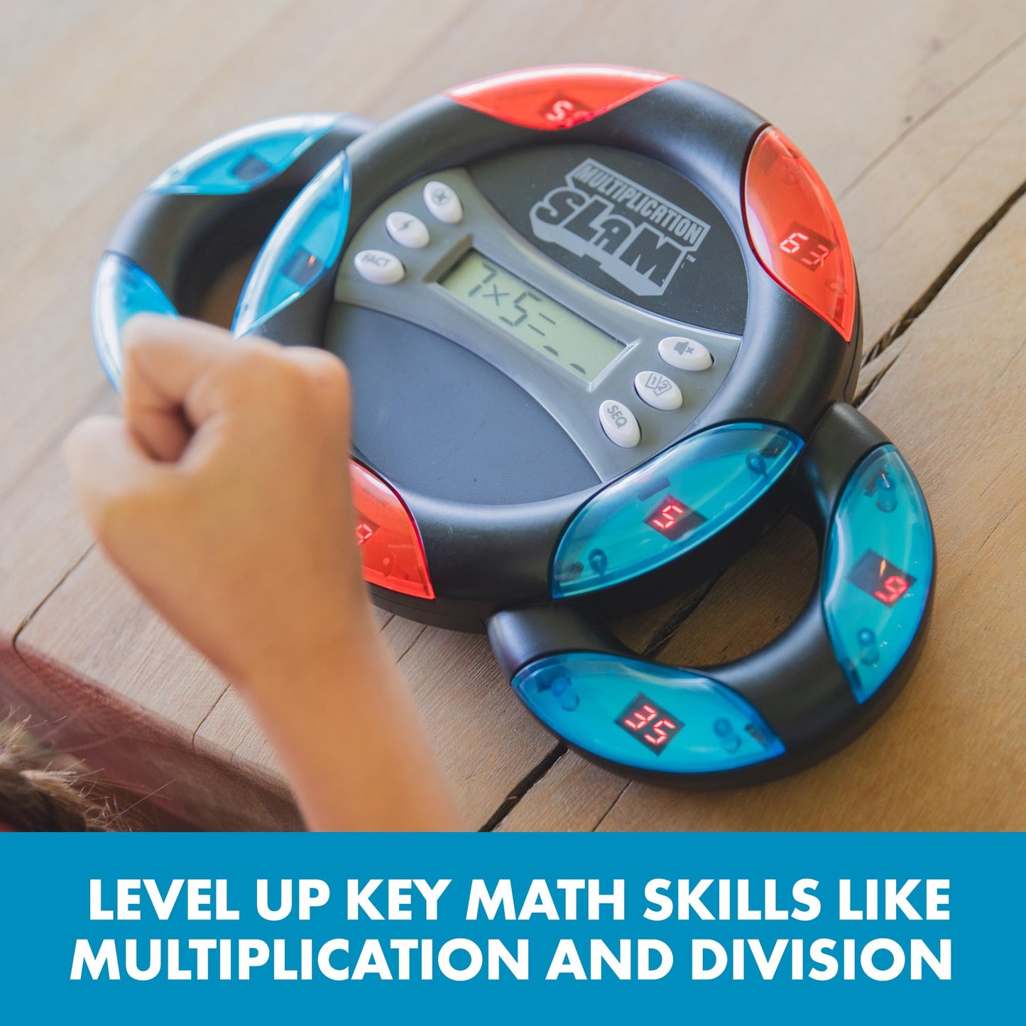 Educational Insights Multiplication Slam - 3rd Grade Math Games for Kids 8-12, Multiplication Learning Games for Kids, Handheld Electronic Math Game