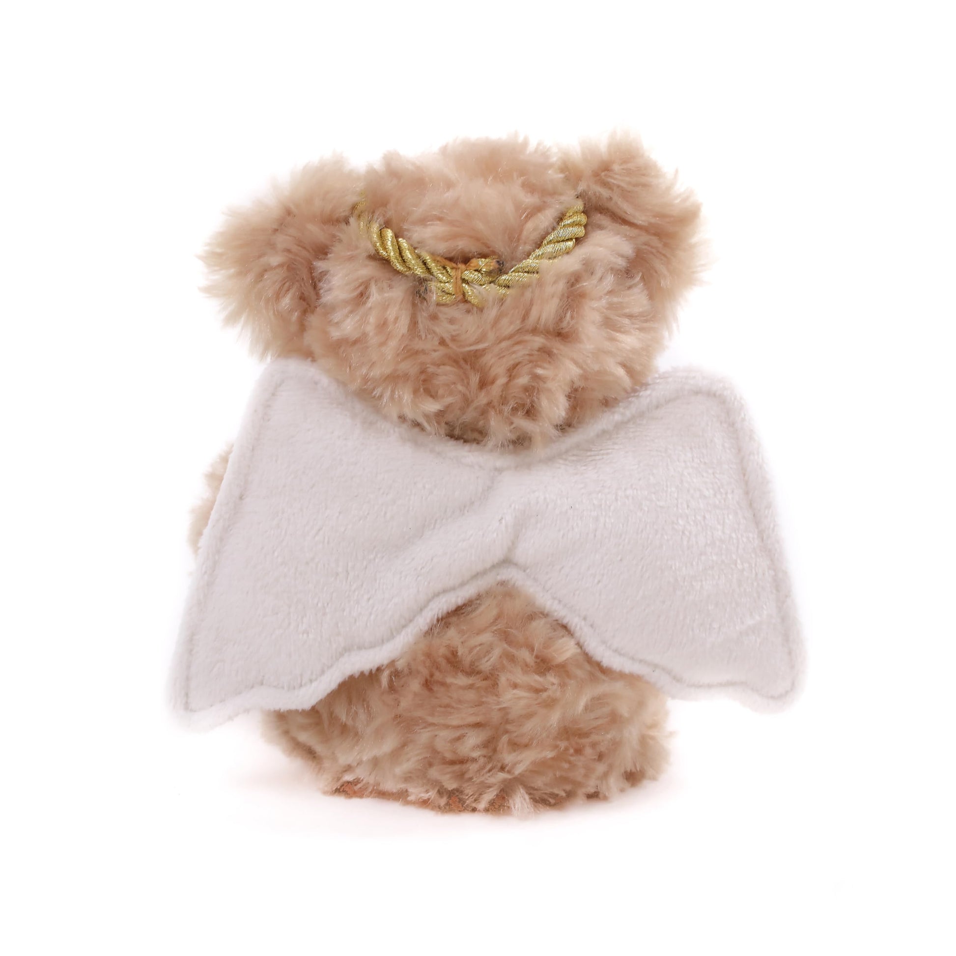 Plushland Angel Bears with White Wings and Halo,Hold Star with Hope Peace Joy, Soft Stuffed Animal Plush Toy Gift for Christmas 6 Inches (Beige)