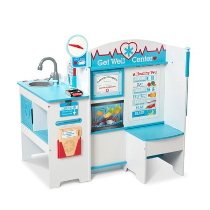Melissa & Doug Wooden Get Well Doctor Activity Center, Kids, Waiting Room, Exam Room, Check-in Area - FSC Certified