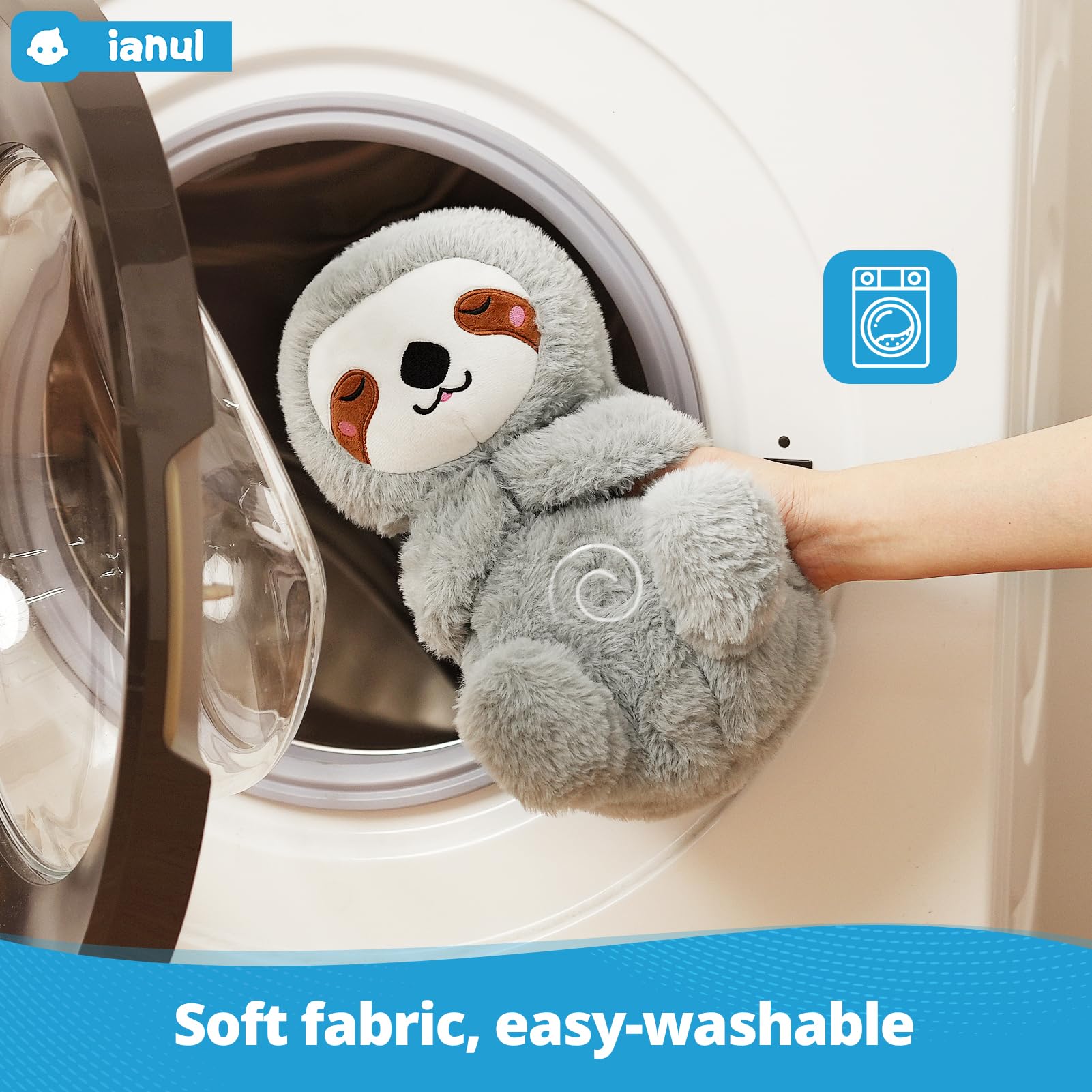 ianul Breathing Stuffed Animal,Soothing Stuffed Animal for Anxiety Relief with Realistic Breathing Motion, Calming Music, Gentle Lights,Machine