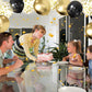 Zesliwy Black and Gold Confetti Balloons,50pcs 12In,Latex,Party Decor