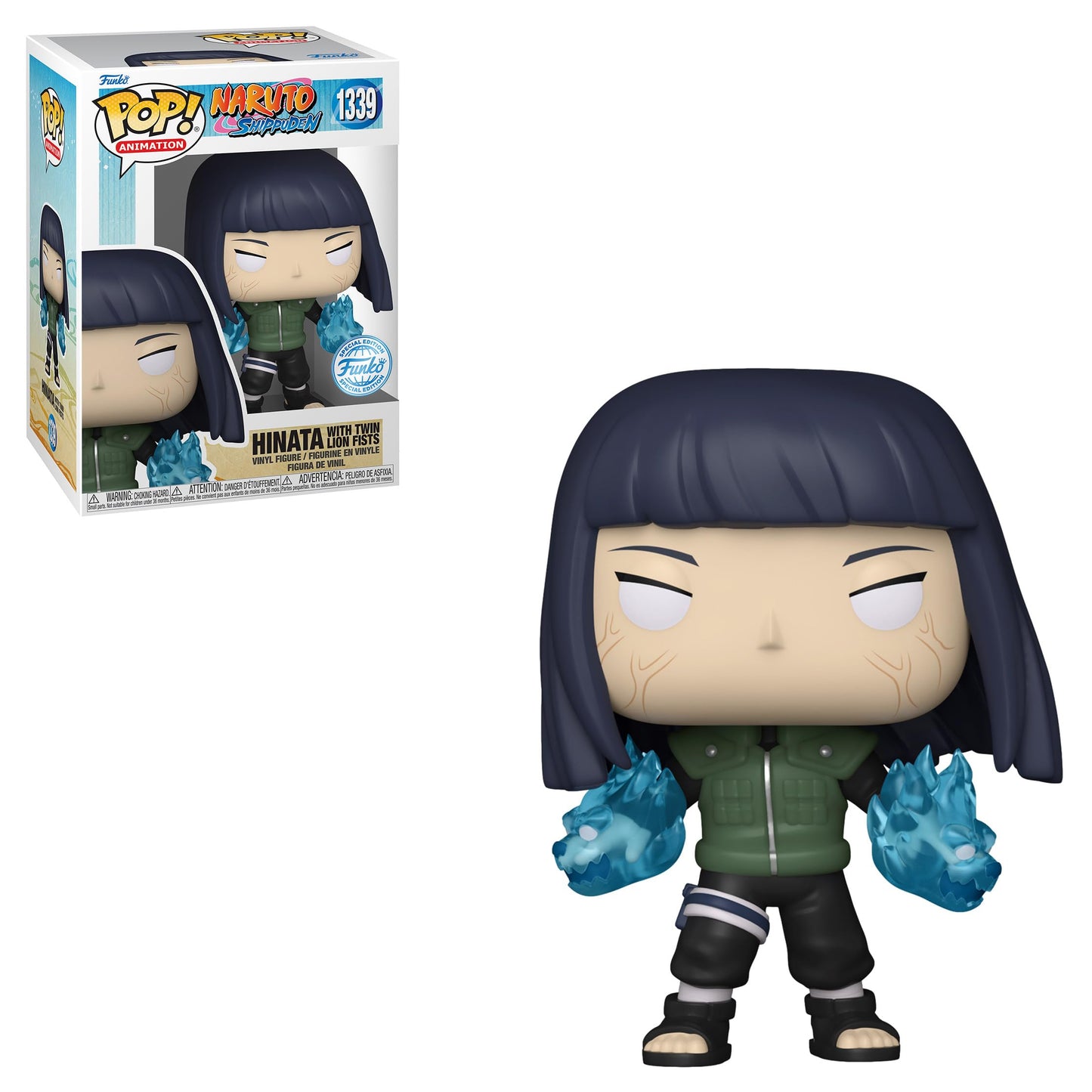 Funko Pop! Animation: Naruto Shippuden - Hinata Hyuga Byakugan Princess with Two Lion Fists Special Edition Multicolor Exclusive Vinyl Figure #1339