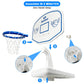 Pool Basketball Hoop, 34"x34"x42.2" Oversized Pool Toys with 2 Balls/Nets/Pump for Poolside Water Basketball Game, Pool Basketball Goal for Inround
