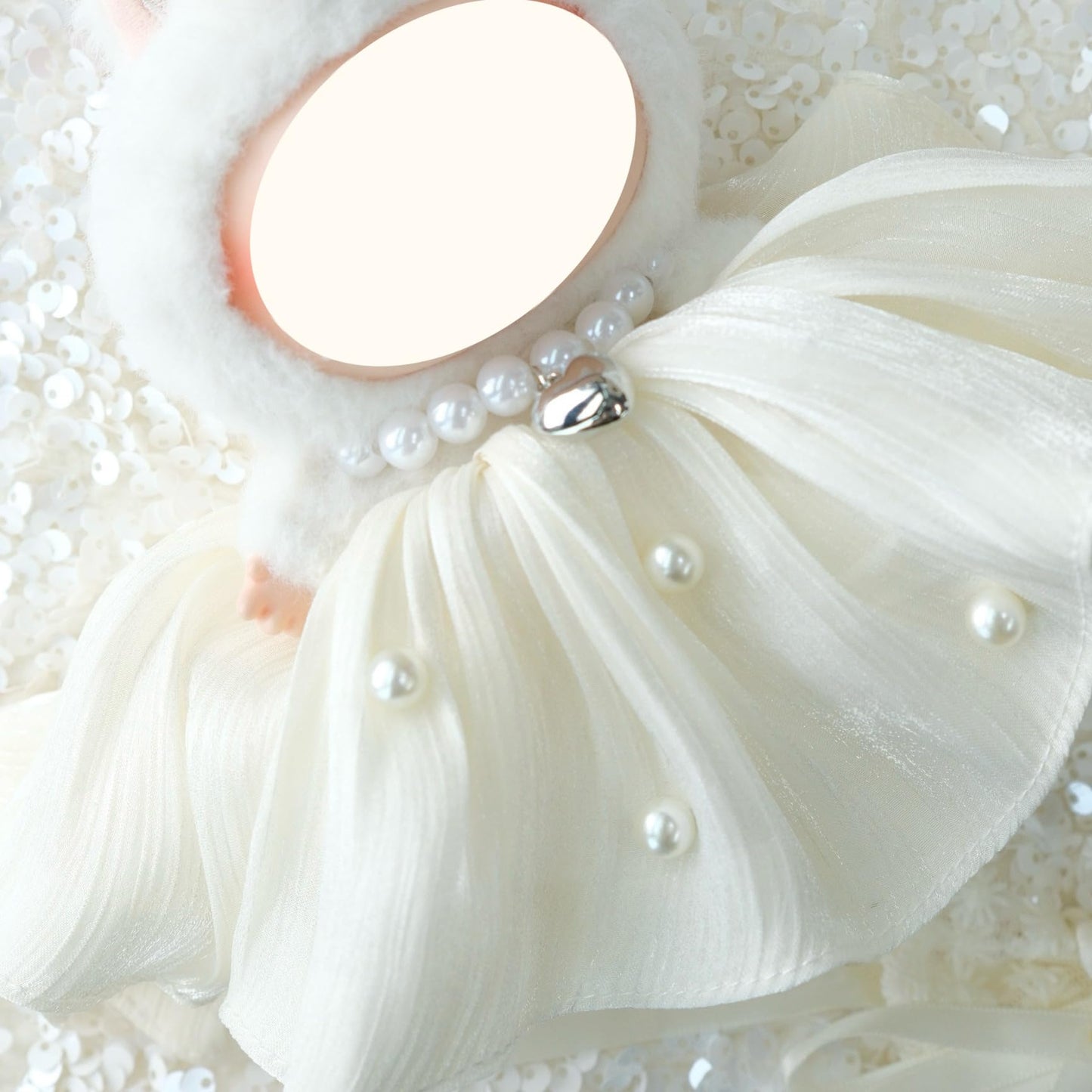 MOFABIA Clothes for 17cm Doll, 4 Pcs Set Doll's Outfits Luxury Bridal Dresses Skirts Headdress Bow Shoes Accessories, Stylish Adorable Luxury Wedding