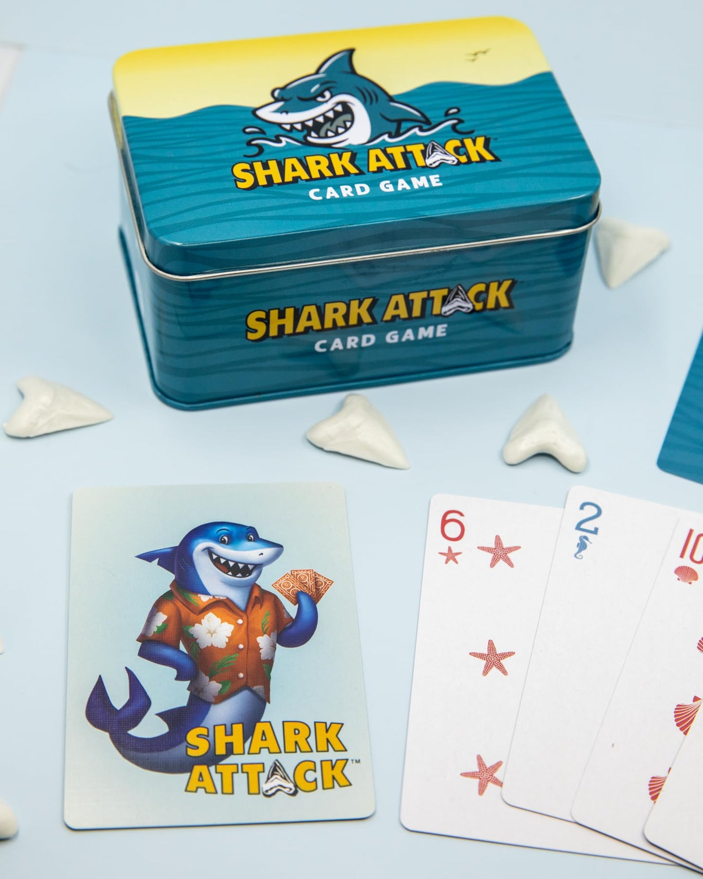 Ski House Games Shark Attack Card Game Beach Travel Family 2 to 6 Players