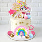 29 PCS Unicorn Cake Topper, Unicorn Rainbow Cake Decorations with Rainbow Stars Unicorn Balls Happy Birthday Cake Decorations for Boys Girls Kids