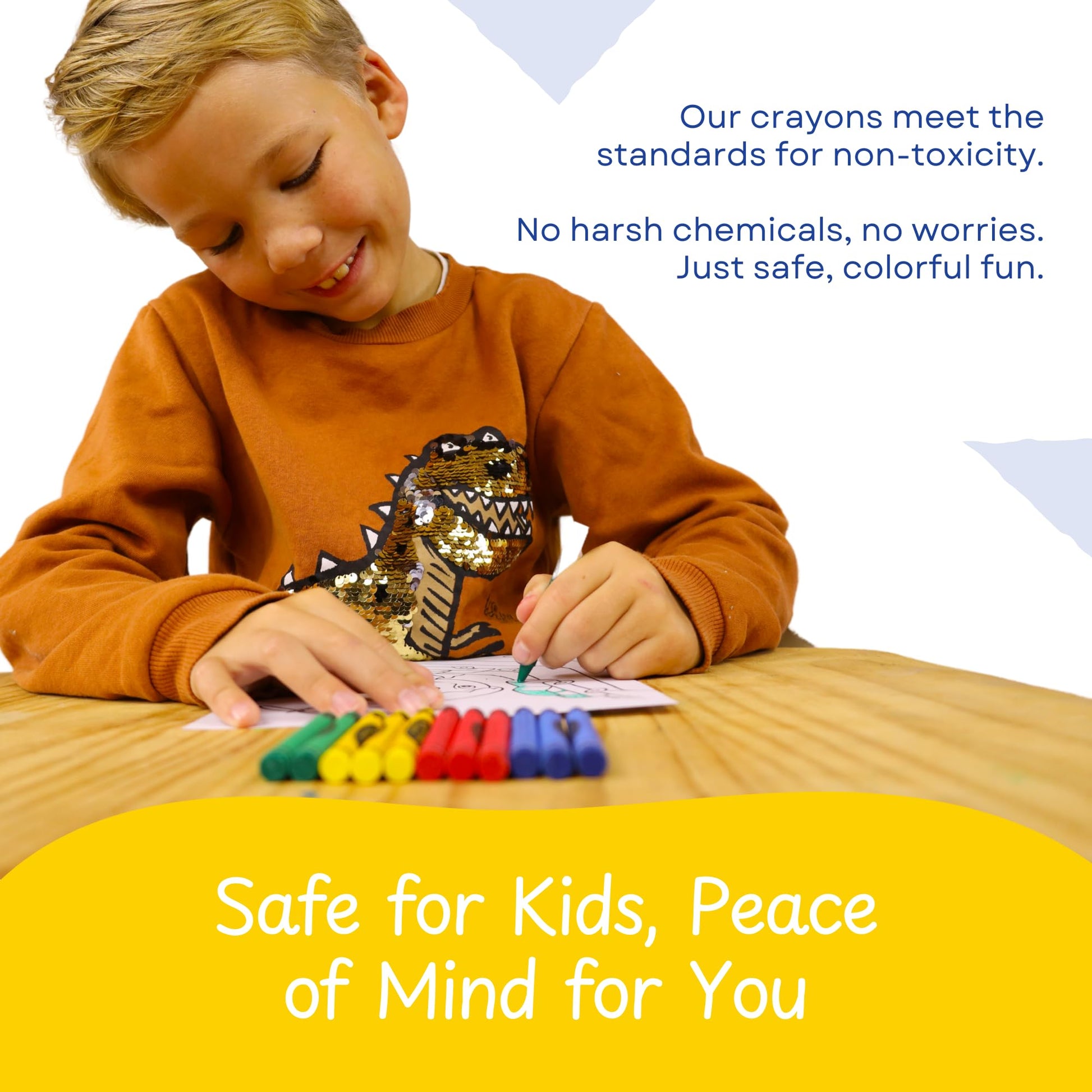 CrayonKing 3,000 Bulk Crayons, 4 Colors, Non-Toxic